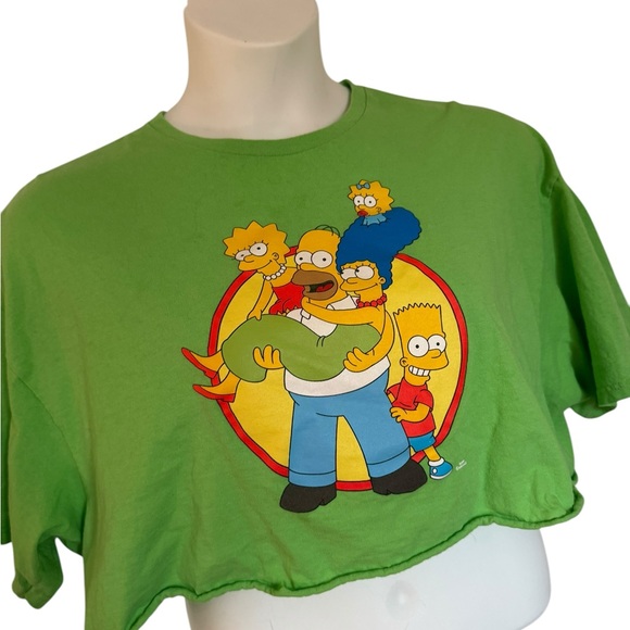 FOX The Simpson ladies green cutoff corp short sleeve T-shirt size XL - Picture 6 of 6